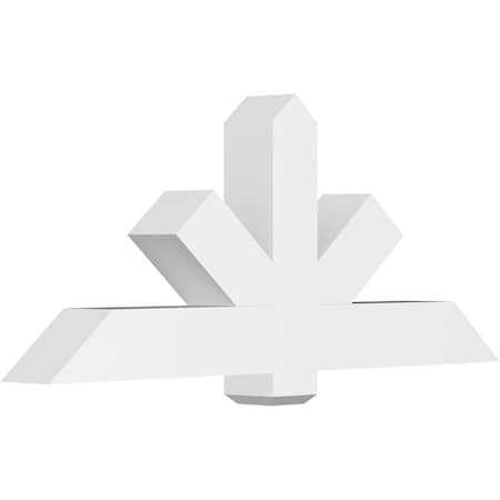 Ekena Millwork Kennewick Architectural Grade PVC Gable Bracket, 60"W x 25"H x 6"D x 6"F, 10/12 Pitch GBP060X25X0606KEN00